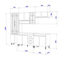 Ver imagem 4 de COZINHA COMPLETA PREDILLETA GABRIELI MODULADA 5 PEÇAS 260 CM 13 PORTAS 3 GAVETAS COM TAMPO NOGAL SAL