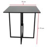 Mesa Jantar Prime Compacta de Madeira 4 Cadeiras Preta BF Decor - 3