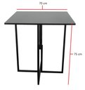Ver imagem 3 de Mesa Jantar Prime Compacta de Madeira 4 Cadeiras Preta BF Decor