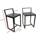 Ver imagem 4 de Mesa Jantar Prime Compacta de Madeira 4 Cadeiras Preta BF Decor