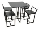 Ver imagem 2 de Mesa Jantar Prime Compacta de Madeira 4 Cadeiras Preta BF Decor