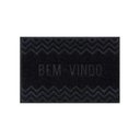 Ver imagem 1 de Capacho de Porta Pvc Antiderrapante 60x40cm - Zig Zag Preto