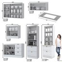 Ver imagem 4 de Cozinha Completa Americana 6 Peças com Torre Quente 2 Fornos Branco - Móveis Henn