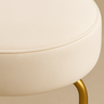 Puff Decor Veludo Dourado Redondo Puff Sala Quarto Penteadeira - 9