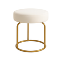 Ver imagem 6 de Puff Decor Veludo Dourado Redondo Puff Sala Quarto Penteadeira