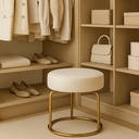 Ver imagem 4 de Puff Decor Veludo Dourado Redondo Puff Sala Quarto Penteadeira