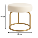 Ver imagem 7 de Puff Decor Veludo Dourado Redondo Puff Sala Quarto Penteadeira