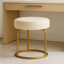 Ver imagem 2 de Puff Decor Veludo Dourado Redondo Puff Sala Quarto Penteadeira