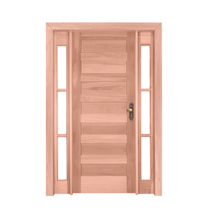 Kit Porta de Madeira 2 Vitrôs Esquerda 213cmx156cmx12cm Pe28 Esel