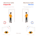 Ver imagem 5 de Kit Porta de Madeira 2 Vitrôs 213cmx156cmx12cm Pe28 Esel Abertura Esquerda