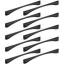 Ver imagem 1 de Kit 10 Puxadores Alça Elegante para Móveis Luce 19,2cm Preto Bigfer Portas