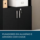 Ver imagem 4 de Armário Para Escritório Office Preto Notável Móveis Preto