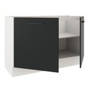 Ver imagem 4 de Balcão de Pia Madesa Agata 2 Portas Branco/Preto Cor:Branco/Preto