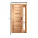 Ver imagem 5 de Kit Porta de Madeira Vitrô Esquerda 213CMX110CMX12CM PE28 Esel Marrom