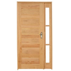 Kit Porta de Madeira Vitrô Esquerda 213cmx110cmx12cm PE28 Esel