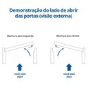 Ver imagem 4 de Kit Porta de Madeira Vitrô Esquerda 213CMX110CMX12CM PE28 Esel Marrom