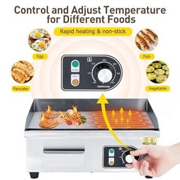 Takywep Chapa Elétrica 14 Pol 1500w Aço Inox Prata Antiaderente - 7