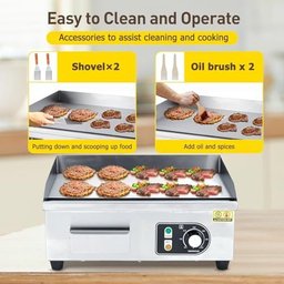 Takywep Chapa Elétrica 14 Pol 1500w Aço Inox Prata Antiaderente - 5