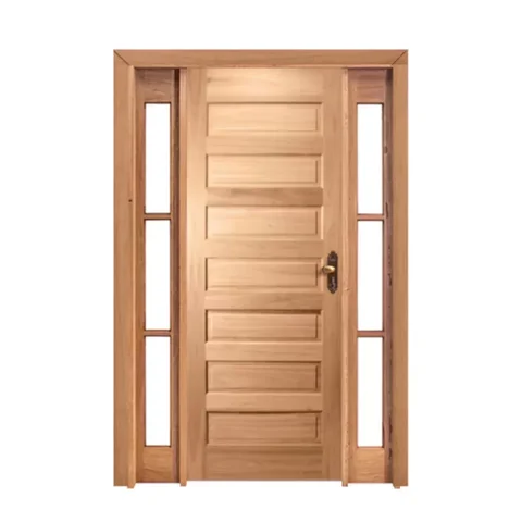 Kit Porta de Madeira 2 Vitrôs Esquerda 213cmx136cmx12cm Pe28 Esel