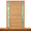 Ver imagem 3 de Kit Porta de Madeira 2 Vitrôs Esquerda 213cmx146cmx12cm Pe28 Esel
