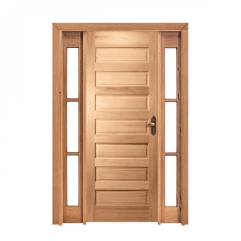 Kit Porta de Madeira 2 Vitrôs Esquerda 213cmx146cmx12cm Pe28 Esel