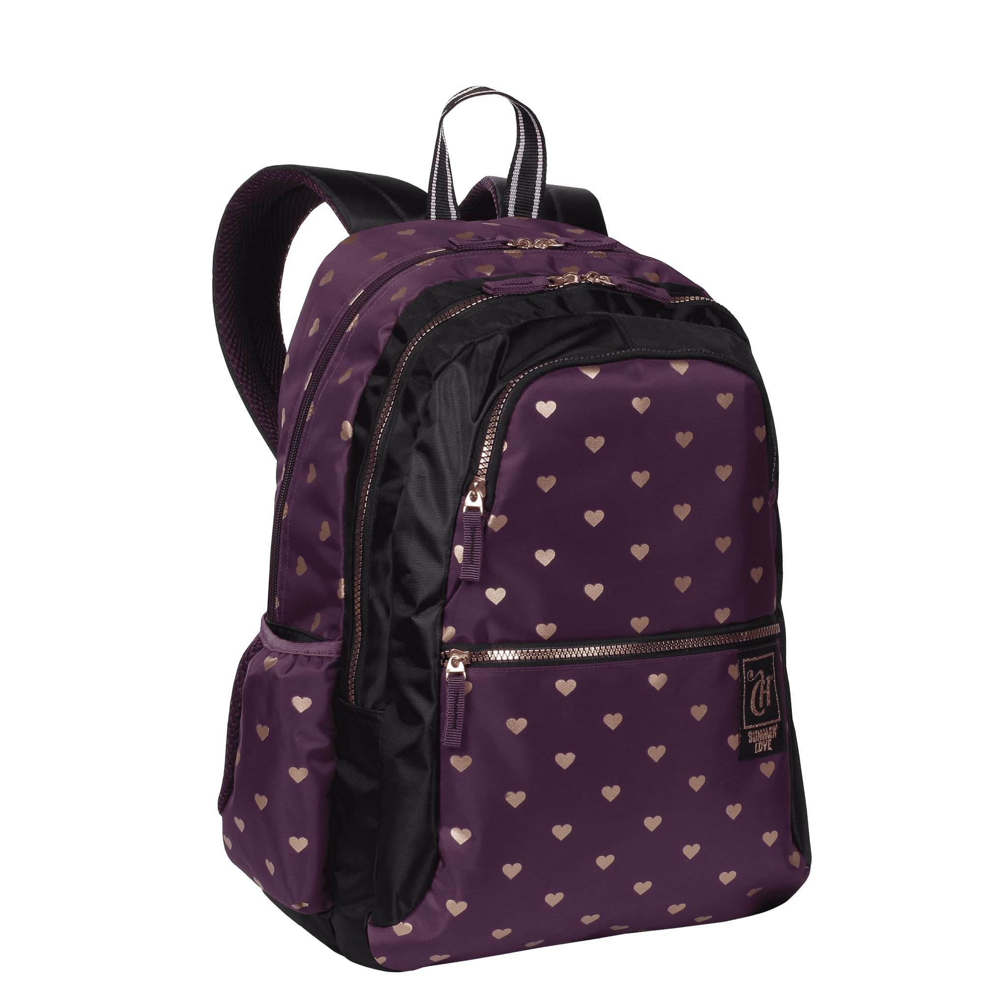 Mochila Grande 2 Compartimentos Capricho Wishes Corações - 3
