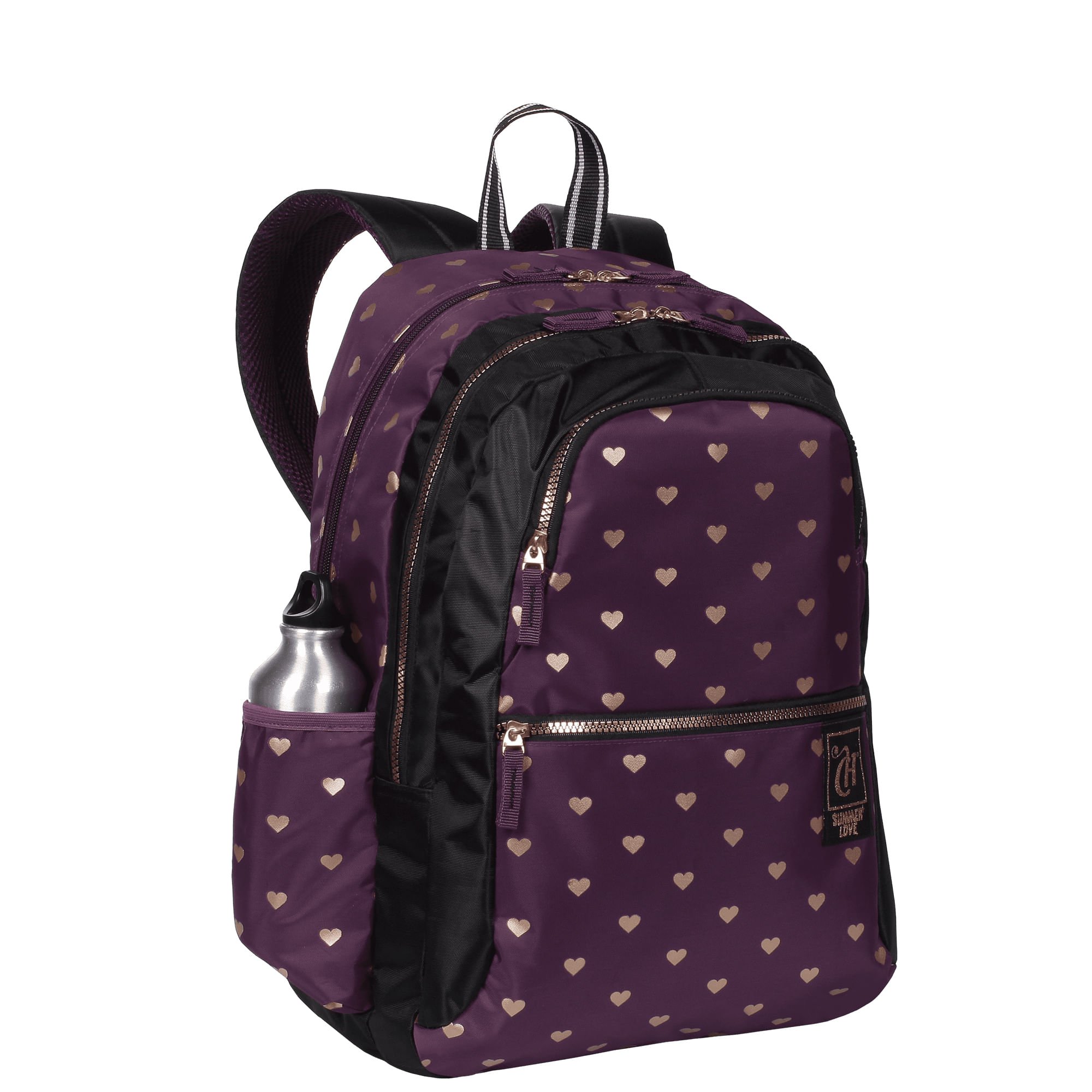 Mochila Grande 2 Compartimentos Capricho Wishes Corações - 4