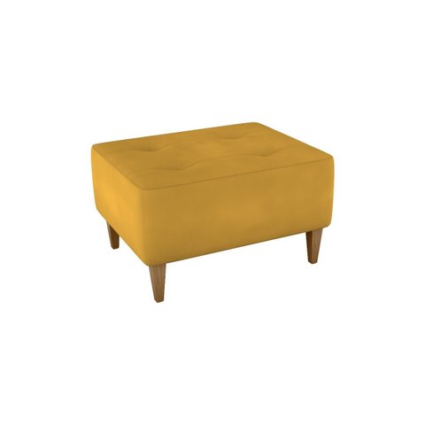 Puff Decorativo Piva Suede Amarelo