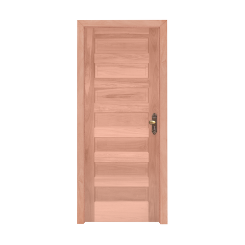 Kit Porta de Madeira 213CMX94,5CMX12CM PE28 Esel Abertura Esquerda Marrom
