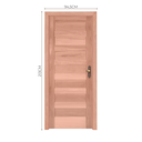 Ver imagem 3 de Kit Porta de Madeira 213CMX94,5CMX12CM PE28 Esel Abertura Esquerda Marrom