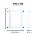 Ver imagem 4 de Portão Segurança Pet Grade Proteção 75cm Cães Bebês Gudim Portão Pet