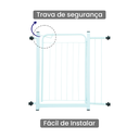 Ver imagem 6 de Portão Segurança Pet Grade Proteção 75cm Cães Bebês Gudim Portão Pet