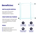 Ver imagem 2 de Portão Segurança Pet Grade Proteção 75cm Cães Bebês Gudim Portão Pet