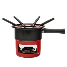 Aparelho de Fondue Viena 8 Peças com Queimador Forma Vermelho - 1