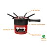 Aparelho de Fondue Viena 8 Peças com Queimador Forma Vermelho - 4