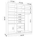 Ver imagem 4 de Closet Casal 1 Porta de Correr com Espelho 3 Gavetas 208cm Mdf Sonni R02 Preto - Lyam Decor