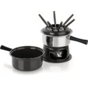 Ver imagem 1 de Conjunto Fondue Preto 2 Panelas Uma Esmaltada Para Doce
