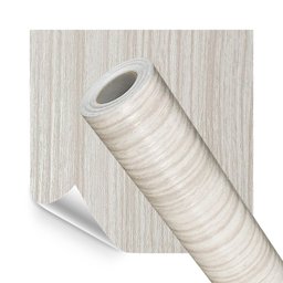 Papel de Parede Adesivo Lavavel 3d Madeira Freijó Branca 500x60cm - 1