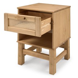 Mesa de Cabeceira Rattan com Gaveta e Nicho - 3