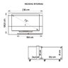 Conjunto Sala De Estar Painel Para TV Com Mesa Malha Caemmun - 6
