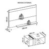 Conjunto Sala De Estar Painel Para TV Com Mesa Malha Caemmun - 5
