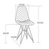 Kit 2 Cadeiras Jantar Estofadas Verde Eiffel Eames Base Ferro Preto - 6