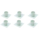 Ver imagem 1 de Jogo 6 Xícaras 90ml Para Café De Porcelana Super Resistente Heart Verde Lyor - L8221