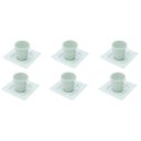 Ver imagem 3 de Jogo 6 Xícaras 90ml Para Café De Porcelana Super Resistente Heart Verde Lyor - L8221