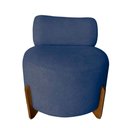 Ver imagem 2 de Kit 2 Poltronas Decorativa Mônaco Veludo Azul Marinho