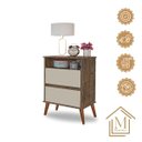 Ver imagem 4 de Mesa Cabeceira Onix Cor:Canela Off White Mizza Decor Canela Off White