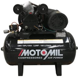 Compressor de Ar 10 Pés 2,0 HP 100 Litros 2 Pistões CMV-10PL|100A Profissional MOTOMIL - 1