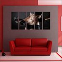 Ver imagem 3 de Quadro Decorativo Fitness Academias Mosaico 5 Peças G10