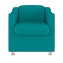 Ver imagem 4 de Kit 04 Poltrona Tilla para Recepção Consultorio Sala:azul Turquesa