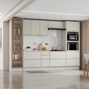 Ver imagem 3 de Cozinha Completa Fineze 7 Portas 8 Gavetas com Vidro 100% MDF Areia Hp/Cinamomo - Henn